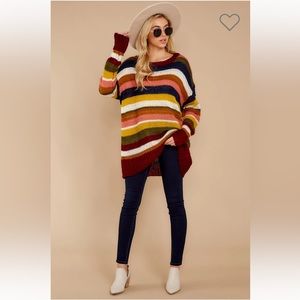 Oversized colorful sweater